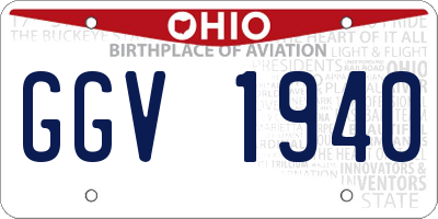 OH license plate GGV1940