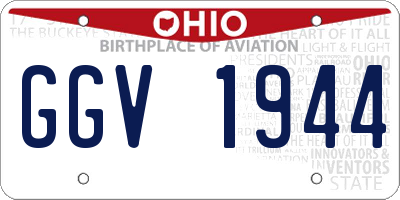 OH license plate GGV1944