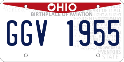 OH license plate GGV1955