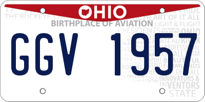 OH license plate GGV1957