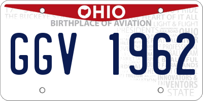 OH license plate GGV1962