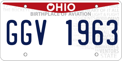 OH license plate GGV1963