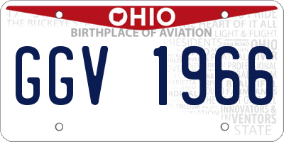 OH license plate GGV1966
