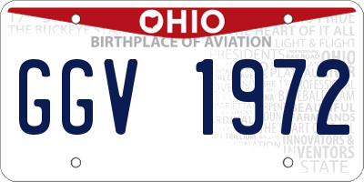 OH license plate GGV1972