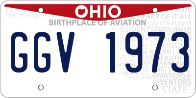 OH license plate GGV1973