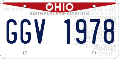 OH license plate GGV1978