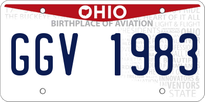 OH license plate GGV1983
