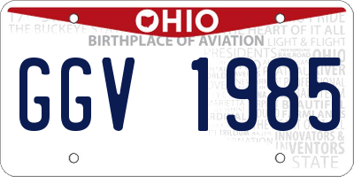 OH license plate GGV1985
