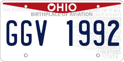 OH license plate GGV1992