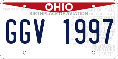 OH license plate GGV1997