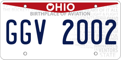 OH license plate GGV2002