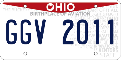OH license plate GGV2011