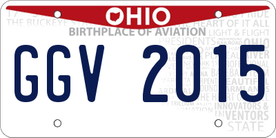 OH license plate GGV2015
