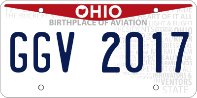 OH license plate GGV2017