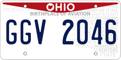 OH license plate GGV2046