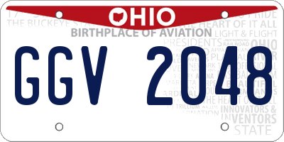 OH license plate GGV2048