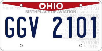 OH license plate GGV2101