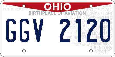 OH license plate GGV2120