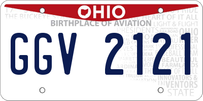 OH license plate GGV2121