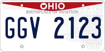 OH license plate GGV2123