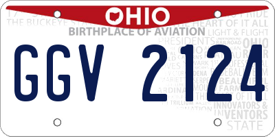 OH license plate GGV2124