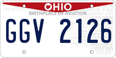 OH license plate GGV2126