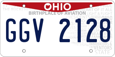 OH license plate GGV2128