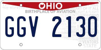 OH license plate GGV2130