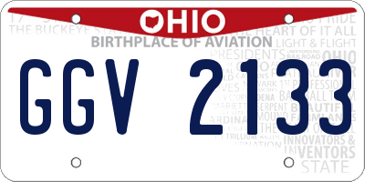 OH license plate GGV2133