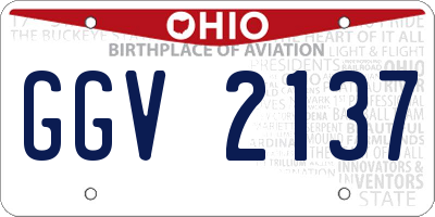 OH license plate GGV2137