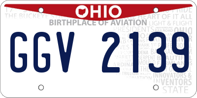 OH license plate GGV2139