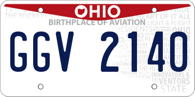 OH license plate GGV2140