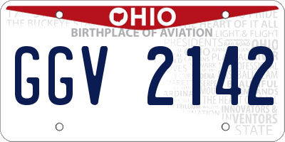 OH license plate GGV2142