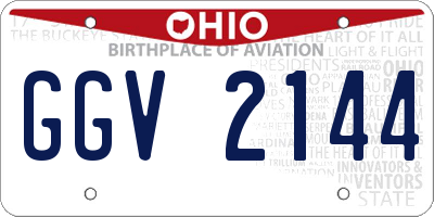 OH license plate GGV2144