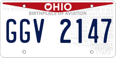 OH license plate GGV2147
