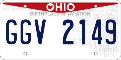 OH license plate GGV2149