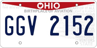 OH license plate GGV2152