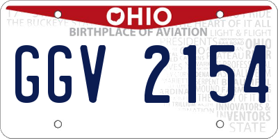 OH license plate GGV2154