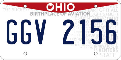 OH license plate GGV2156