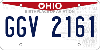 OH license plate GGV2161