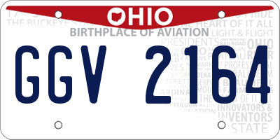 OH license plate GGV2164