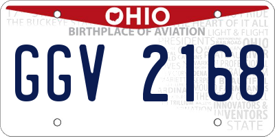 OH license plate GGV2168