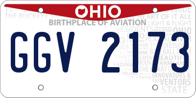 OH license plate GGV2173