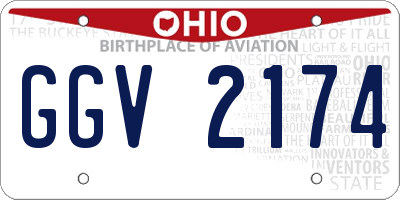 OH license plate GGV2174