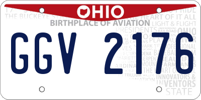 OH license plate GGV2176