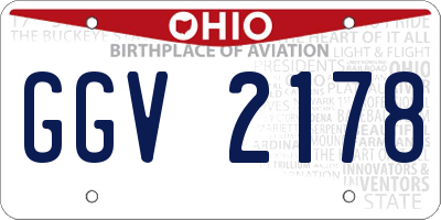 OH license plate GGV2178