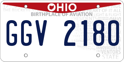 OH license plate GGV2180