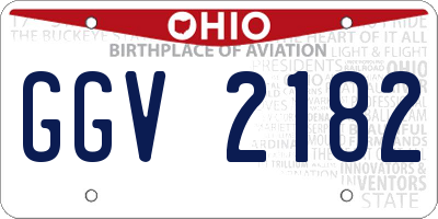OH license plate GGV2182