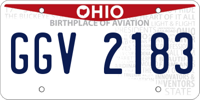 OH license plate GGV2183