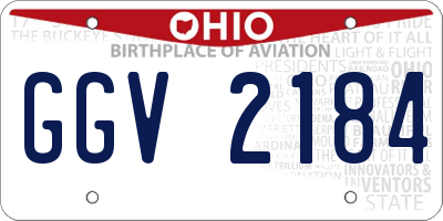 OH license plate GGV2184